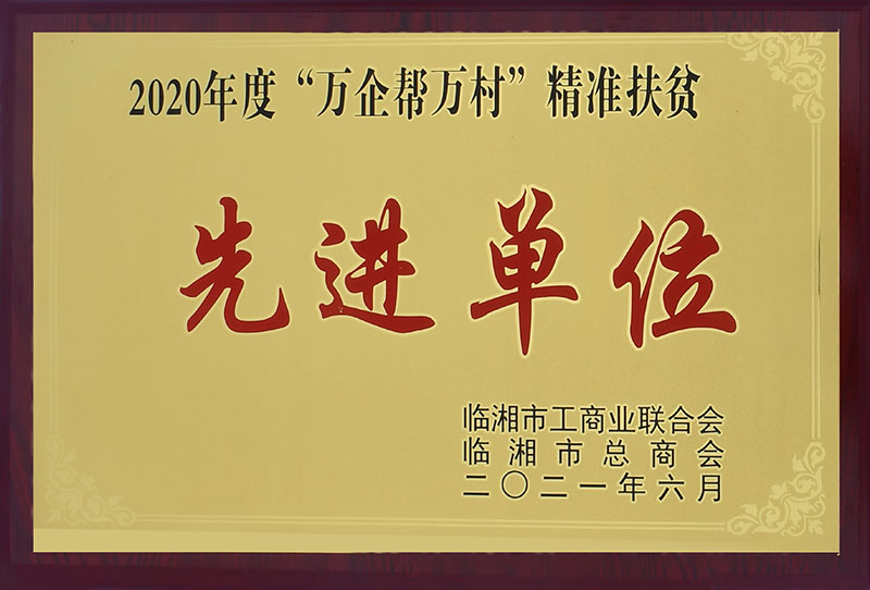 2020年度“万企帮万村”精准扶贫先进单位